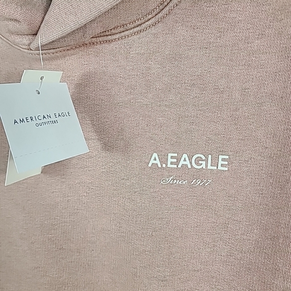NEW American Eagle Women’s Pink Oversized Hoodie Sz XS NWT - Picture 2 of 6